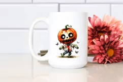 Funny Halloween Clipart with Zombie PNG Product Image 2