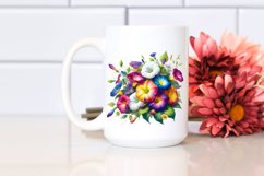 Colorful Morning Glory Buquet Clipart Product Image 2