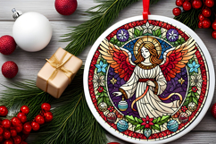 Round Christmass Ornament PNG Product Image 2