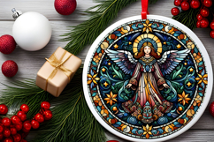 Round Christmass Ornament PNG Product Image 2