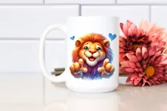 Funny Cute Lion Smiling with Love Sign Product Image 2