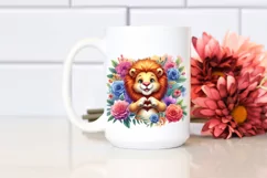 Funny Cute Lion Smiling with Love Sign Product Image 2