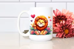 Funny Cute Lion Smiling with Love Sign Product Image 2