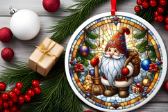 Round Christmass Ornament PNG Product Image 2