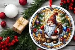 Round Christmas Ornament Sublimation|Clipart Product Image 2