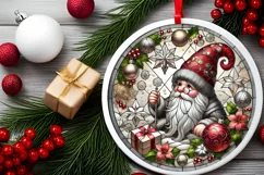 Round Christmas Ornament Sublimation|Clipart Product Image 2