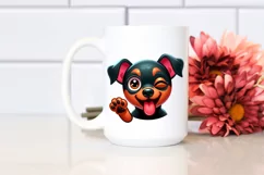 Colorful Baby Doberman Pinscher | Clipart Product Image 2
