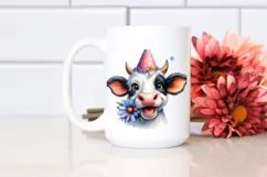 Cow Cow Portrait with Flower in Mouth Product Image 2