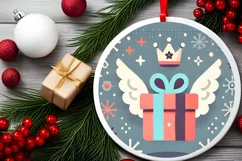 Round Christmas Ornament Sublimation|Clipart Product Image 1