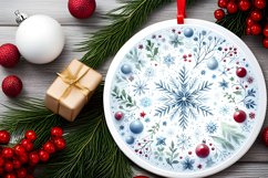 Round Christmas Ornament Sublimation|Clipart Product Image 2