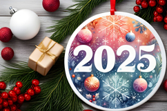 Round Christmass Ornament PNG Product Image 2