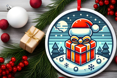 Round Christmass Ornament PNG Product Image 2