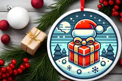 Round Christmass Ornament PNG Product Image 2