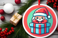Round Christmass Ornament PNG Product Image 2