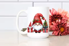 Red Christmas Gnomes with Presents PNG Product Image 2