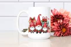 Red Christmas Gnomes with Presents PNG Product Image 2