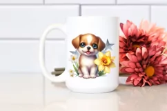 daffodil on a Star Babydog | Clipart Product Image 2