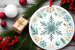 Round Christmass Ornament PNG Product Image 2