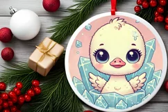 Round Christmas Ornament Sublimation|Clipart Product Image 1