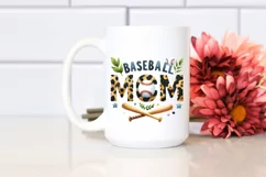 Baseball Mom in Animalprint Font Clipart Product Image 2