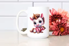 Baby Unicorn Posing Johny Bravo | Clipart Product Image 2
