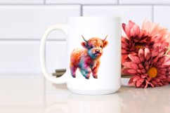 colorful Baby Highland Cow in Ballroom Product Image 2