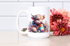 colorful Baby Highland Cow in Ballroom Product Image 2