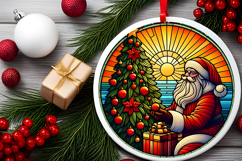 Round Christmass Ornament PNG Product Image 2