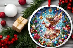 Round Christmas Ornament Sublimation|Clipart Product Image 2