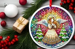 Round Christmas Ornament Sublimation|Clipart Product Image 2