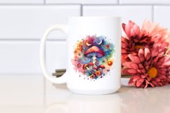 Colorful Magical Celestial Mushroom Watercolor Product Image 2