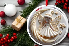 Round Christmas Ornament Sublimation|Clipart Product Image 1