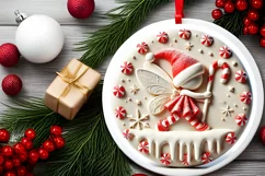 Round Christmas Ornament Sublimation|Clipart Product Image 1