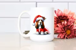 Christmas Basset Hound PNG Product Image 2