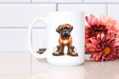 Watercolor Mastiff Big Eyes Standing Up | Sublimation | Product Image 2