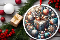 Round Christmass Ornament PNG Product Image 2