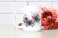 Colorful Floral with Small Black Roses, High-Res PNG Product Image 2