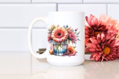 Artistic Gerbera Watercolor | Sublimation Clipart Product Image 2