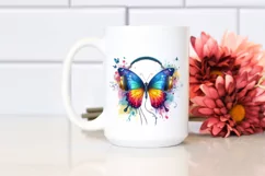 Colorful Butterfly Music | Sublimation | Clipart Product Image 2