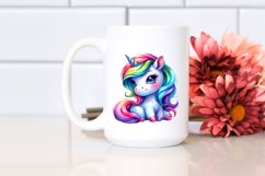 Vibrant Cute Baby Unicorn | | Watercolor Clipart Product Image 2