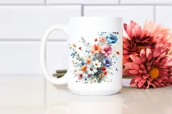 Colorful Wild Flowers | Small Bright Watercolor Clipart Product Image 2