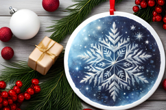 Round Christmass Ornament PNG Product Image 2
