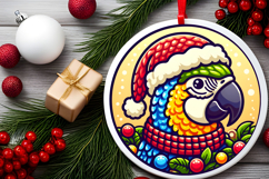 Round Christmass Ornament PNG Product Image 2