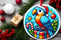 Round Christmas Ornament Sublimation|Clipart Product Image 2