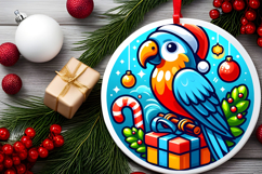 Round Christmass Ornament PNG Product Image 2