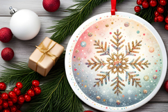 Round Christmass Ornament PNG Product Image 2