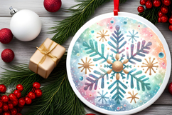 Round Christmass Ornament PNG Product Image 2