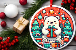 Round Christmass Ornament PNG Product Image 2
