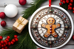 Round Christmass Ornament PNG Product Image 2