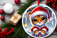 Round Christmass Ornament PNG Product Image 2